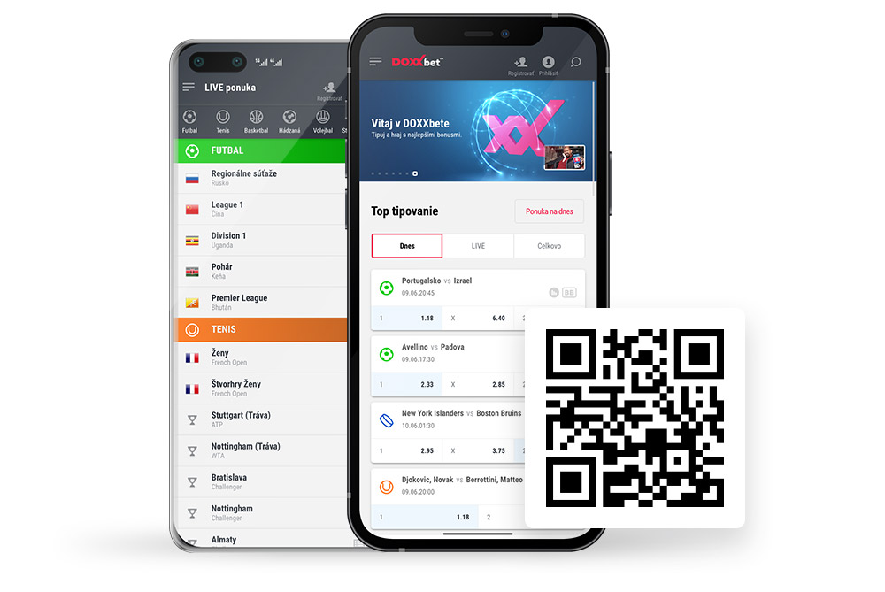 DOXXbet športové tipovanie a online kasíno hry - Mobilá aplikácia