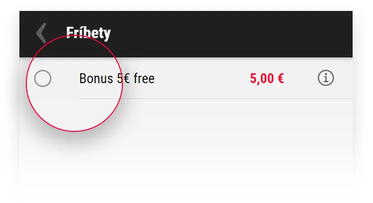 Výber dostupného fríbetu