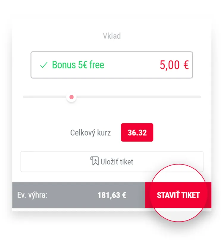 Použitý dostupný fríbet a následné stavenie tiketu zaa teno fríbet