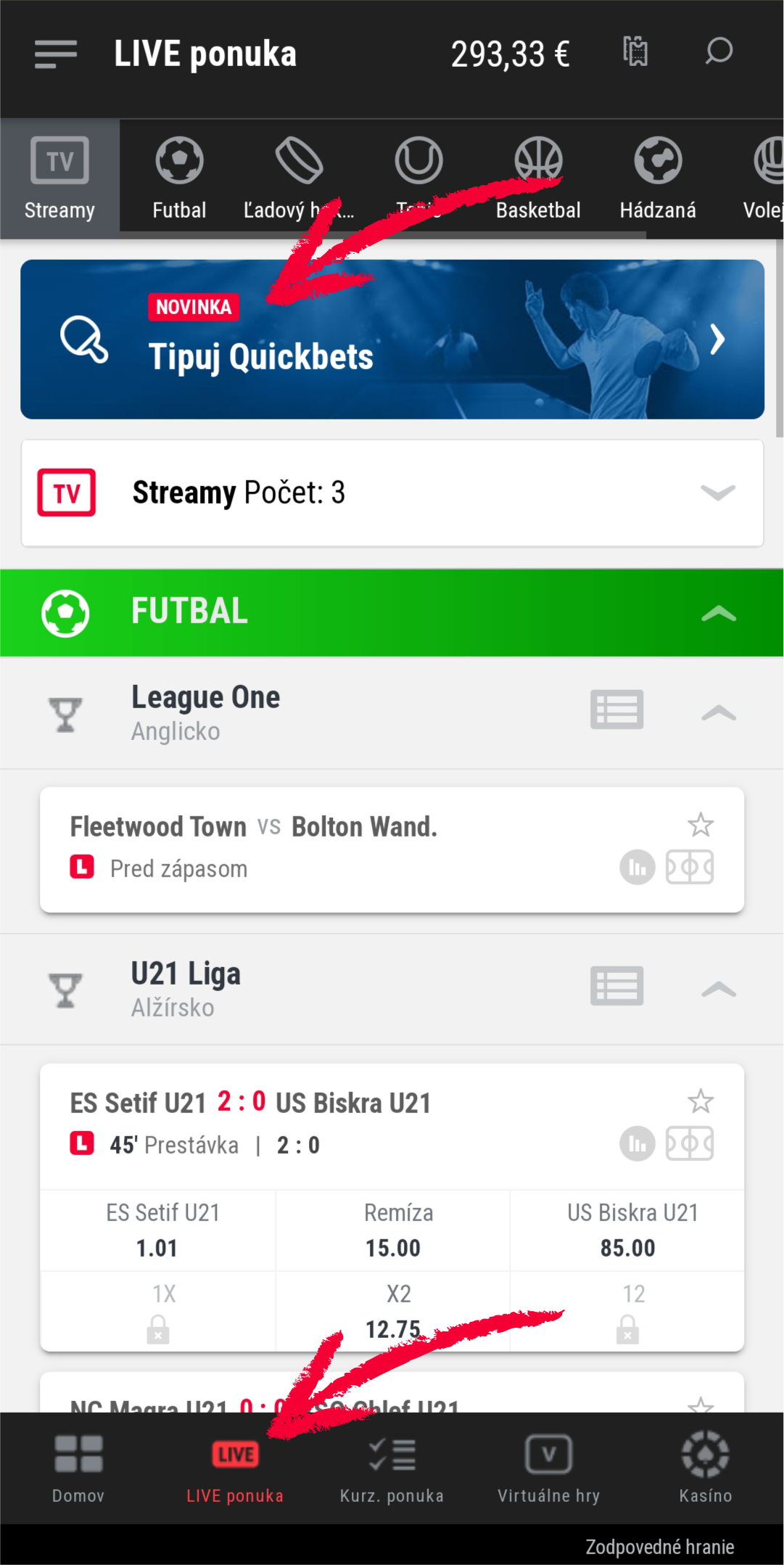 DOXXbet Športové tipovanie - Vyhrávaj okamžite s bleskovými Quickbets - Postup DOXXbet Športové tipovanie - Vyhrávaj okamžite s bleskovými Quickbets - Postup