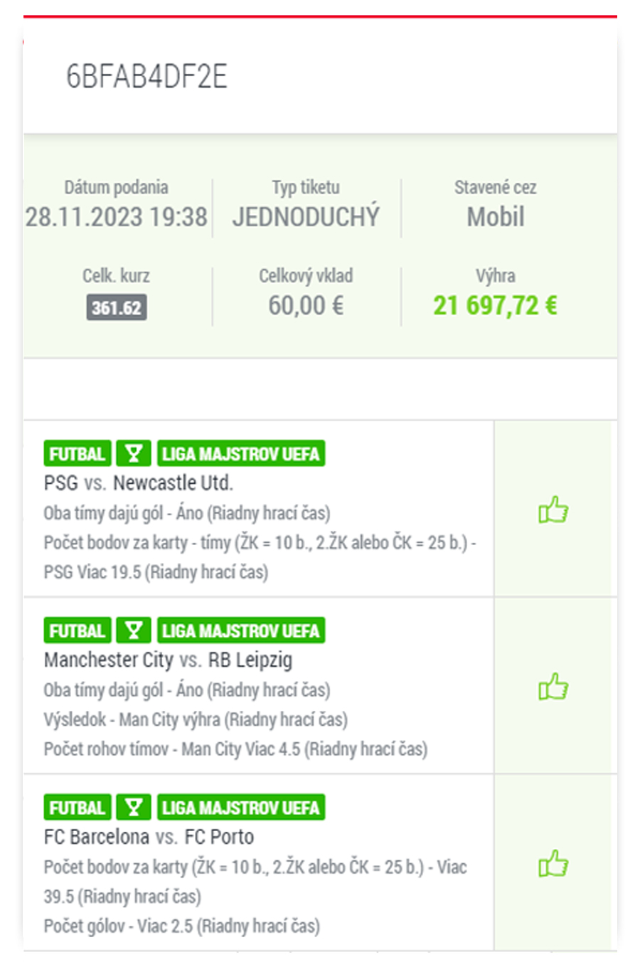 DOXXbet Výhry mesiaca 