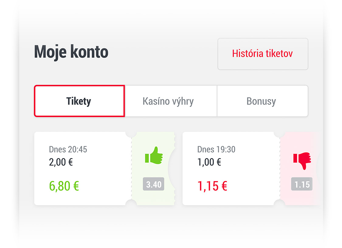 DOXXbet Športové tipovanie - Moje konto - Tikety