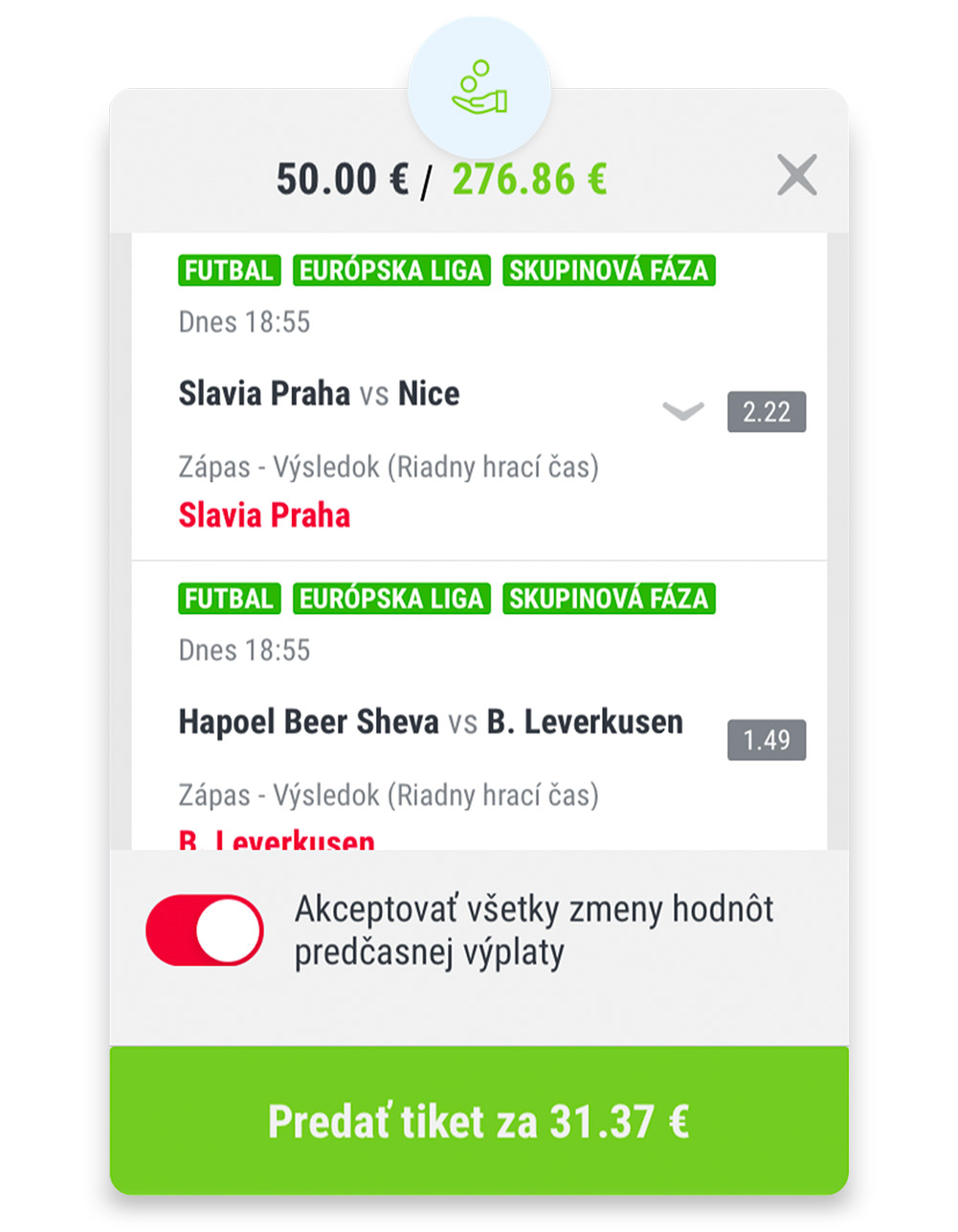 DOXXbet Športové tipovanie - Odkup tiketu - Potvrdenie DOXXbet Športové tipovanie - Odkup tiketu - Potvrdenie