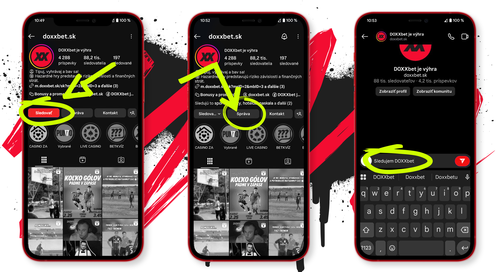 DOXXbet Buď náš follower a vyhraj fríbet na instáči!